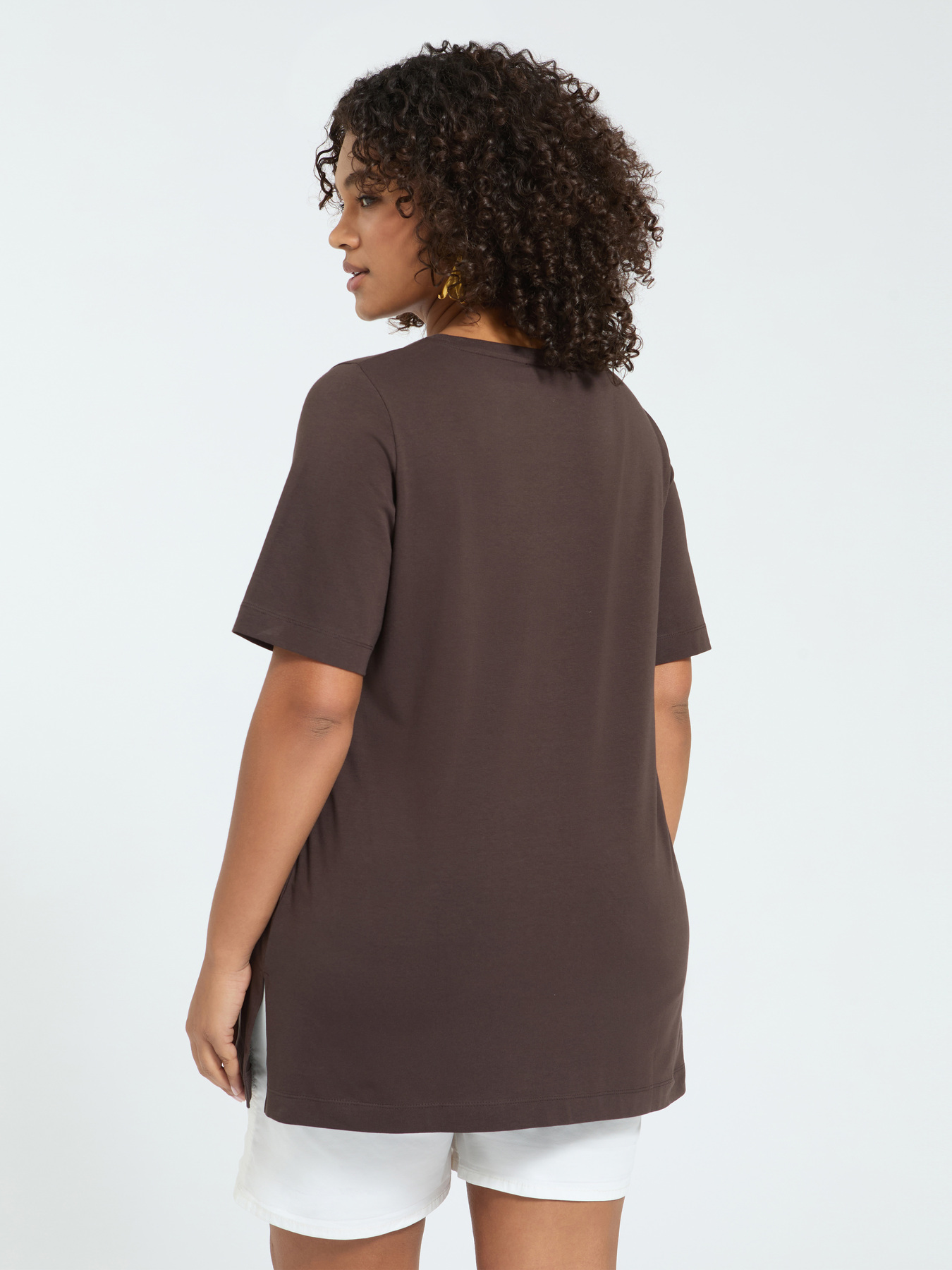 T-shirt in cotone con hotfix motivo zebrato image number 1