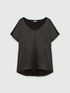 T-shirt in raso e jersey image number 3
