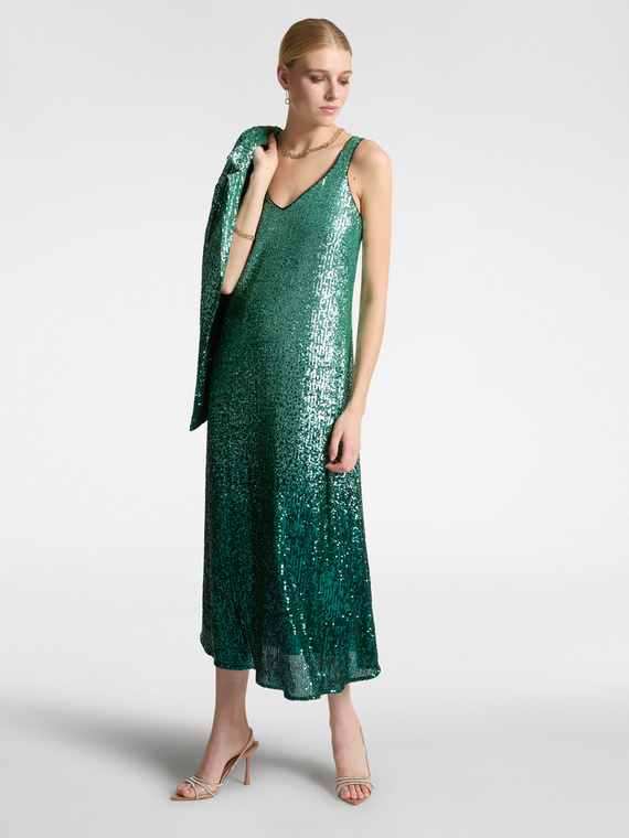 Long full sequinned dress