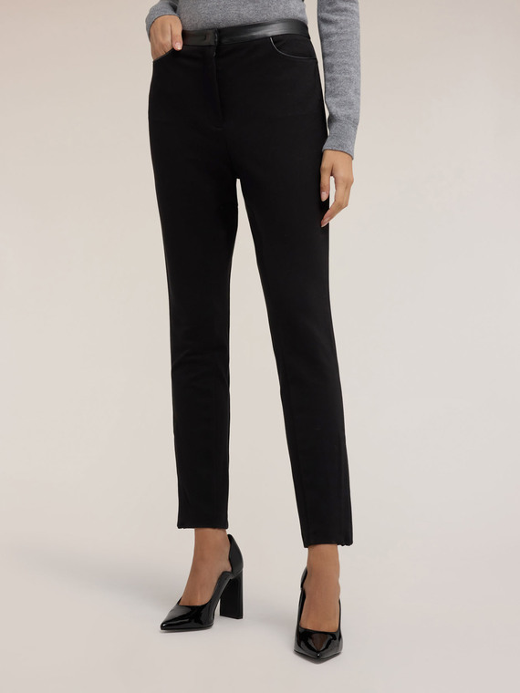 Pantalon skinny en point de Milan