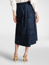 Laser denim midi skirt image number 1