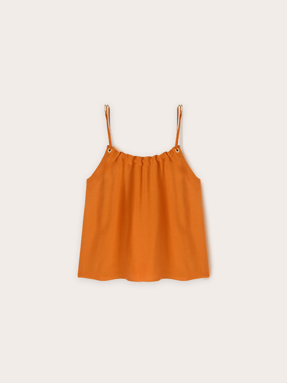 Top fluide avec œillets
