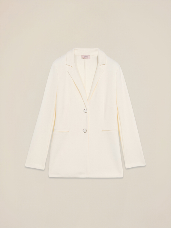 Soft touch sweatshirt blazer