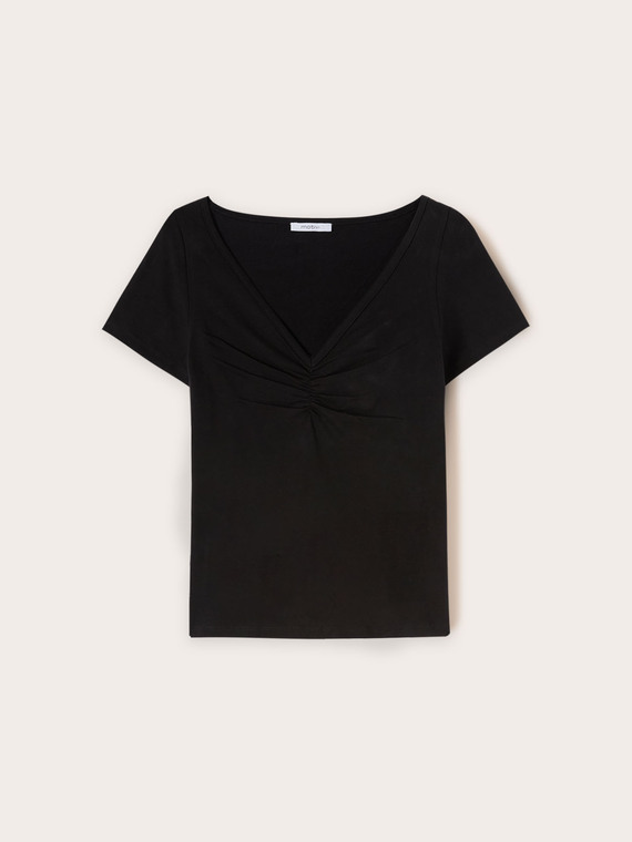 T-shirt con arricci