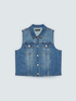 Denim vest with rhinestones image number 4