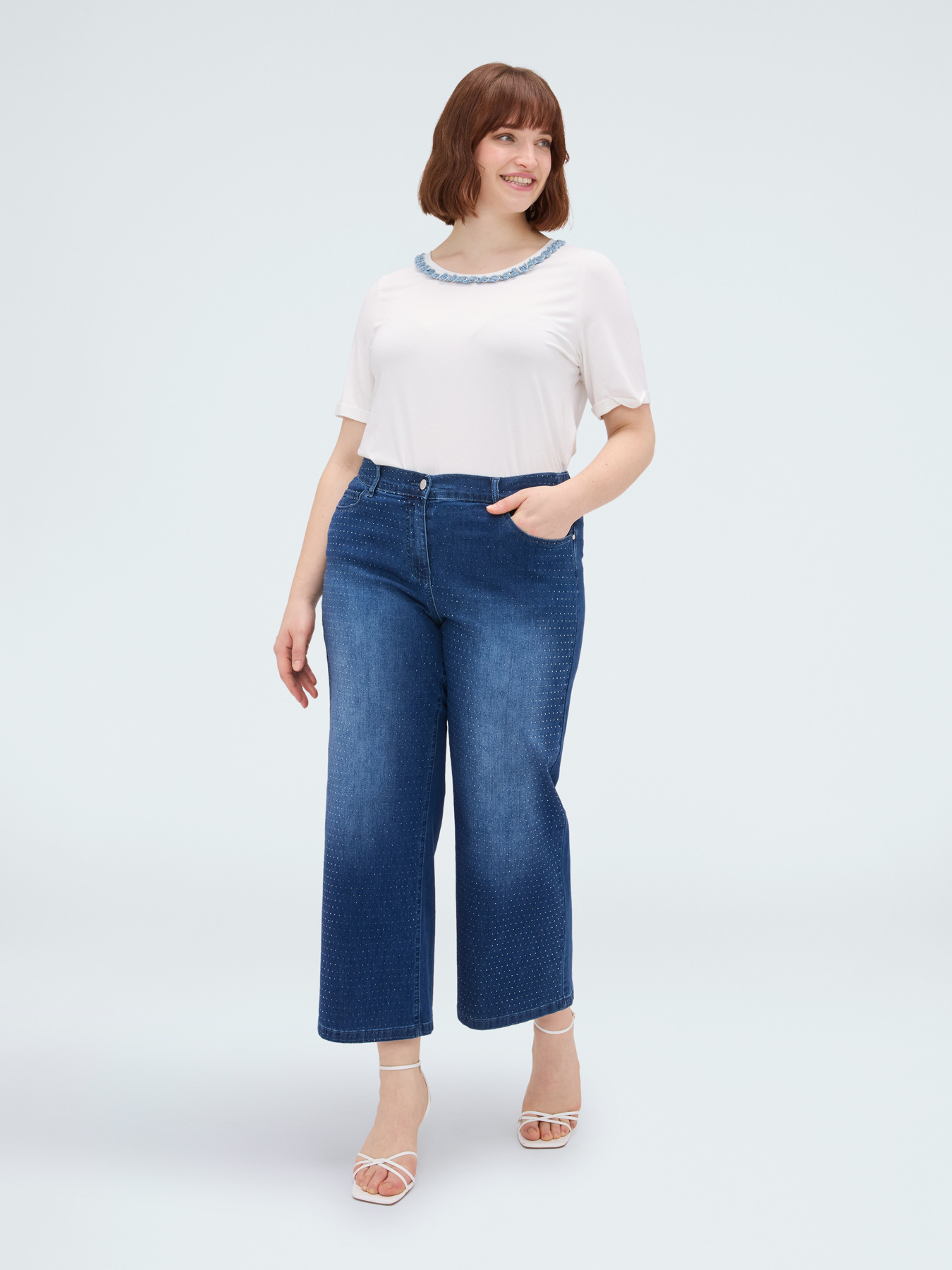 Jeans cropped full hotfix image number 2