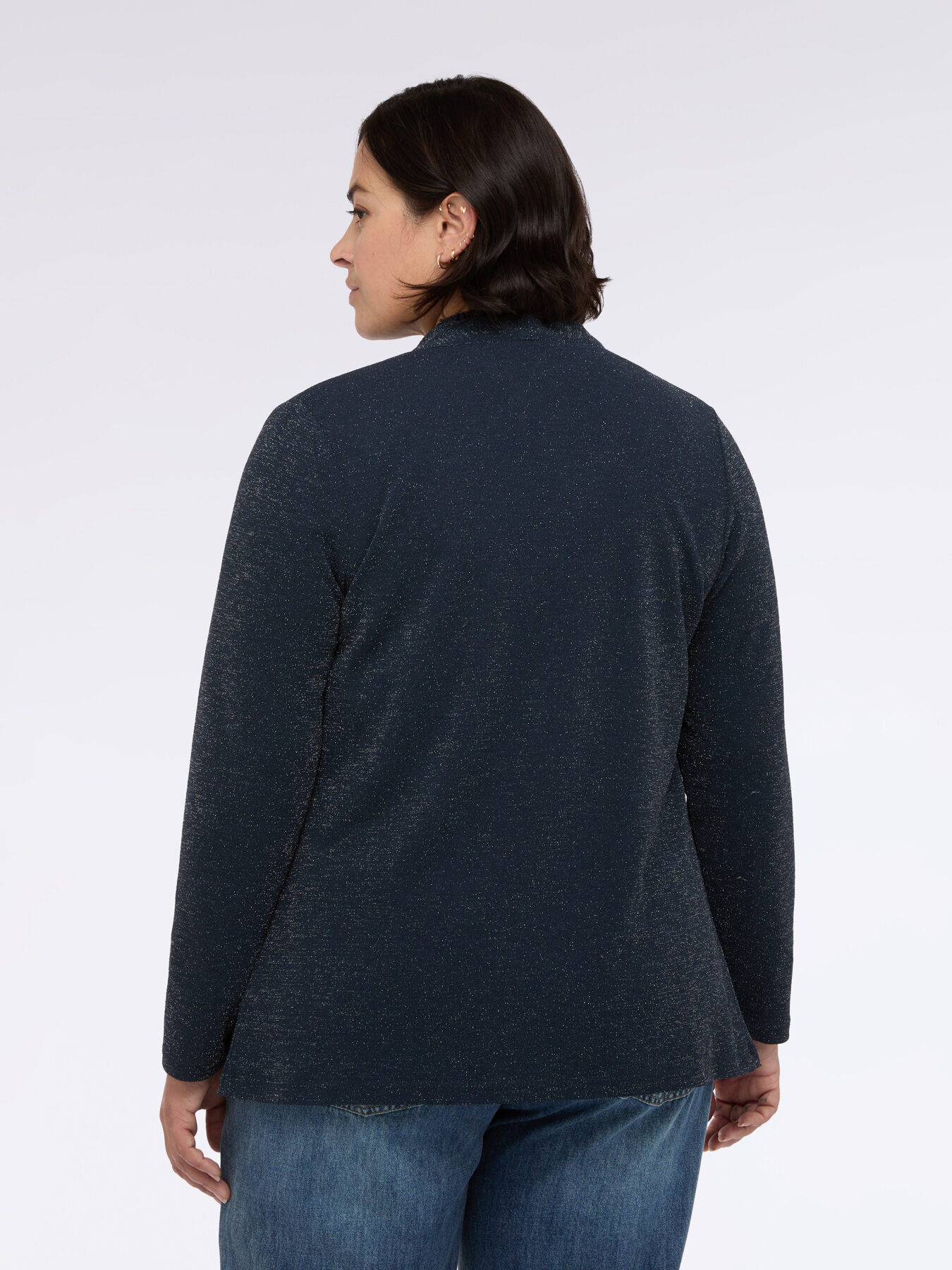 Cardigan ouvert en jersey lurex image number 2