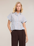 Lurex striped muslin shirt image number 0