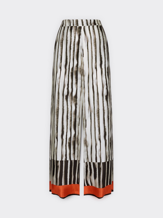 Pantaloni palazzo in viscosa stampati