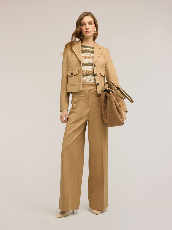 Cotton jacket with pockets