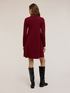 Short knit dress with contrasting color trim image number 1