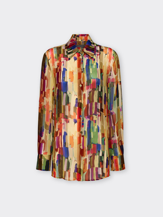 Camicia in viscosa stampata