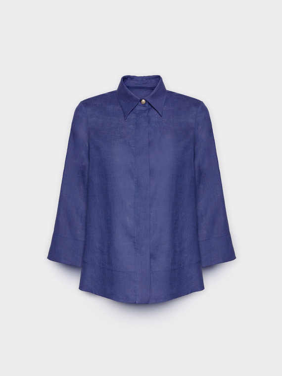 Chemise en lin coupe décontractée