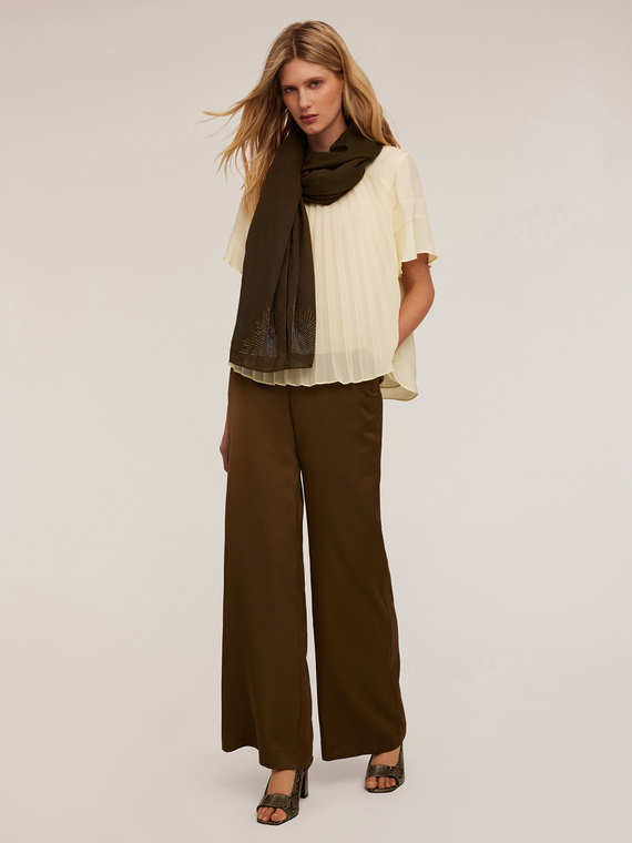 Blusa plissé in georgette