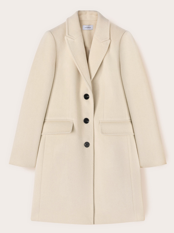 Manteau en mélange de laine tricoté