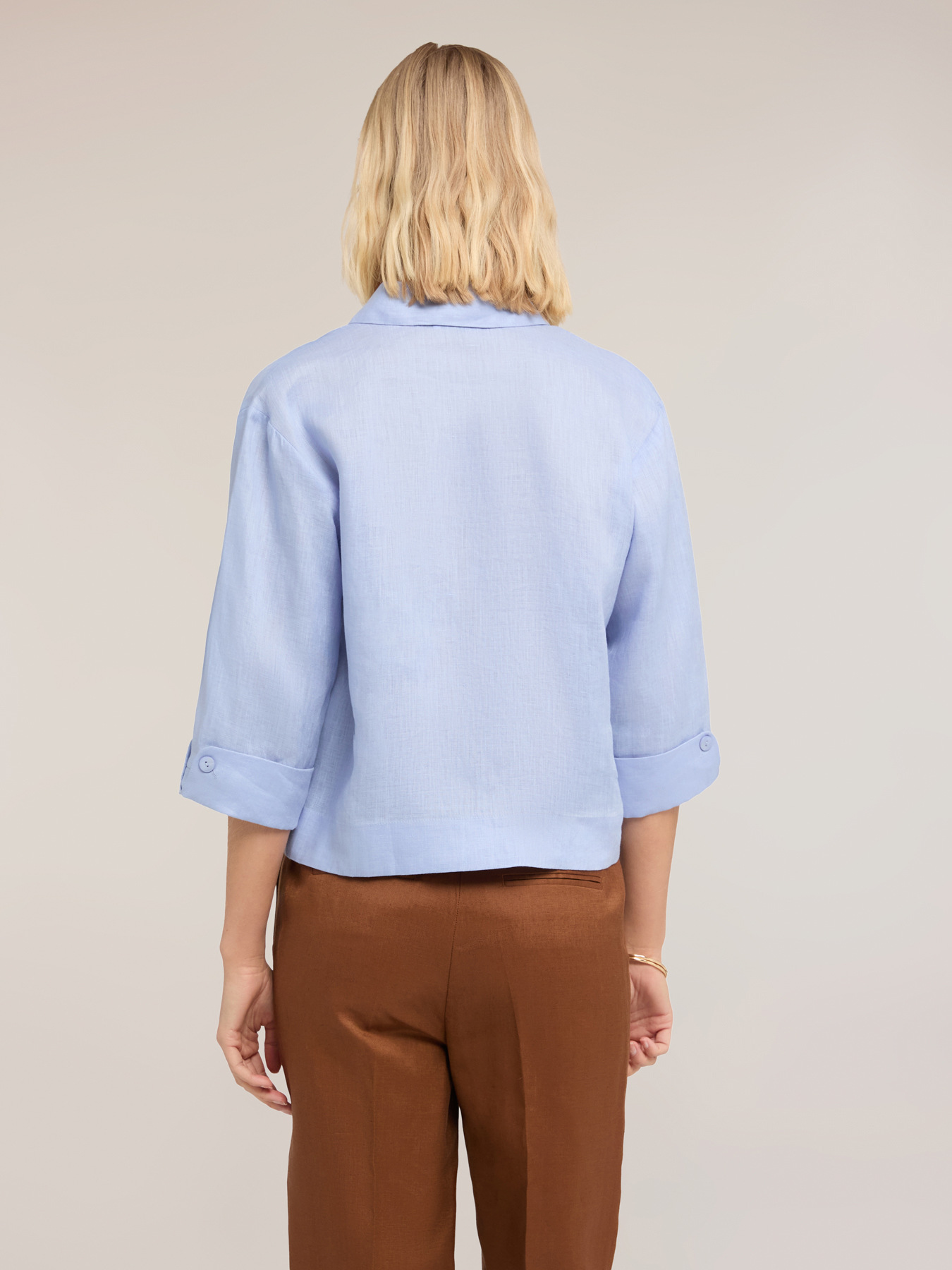 Boxy linen shirt image number 1