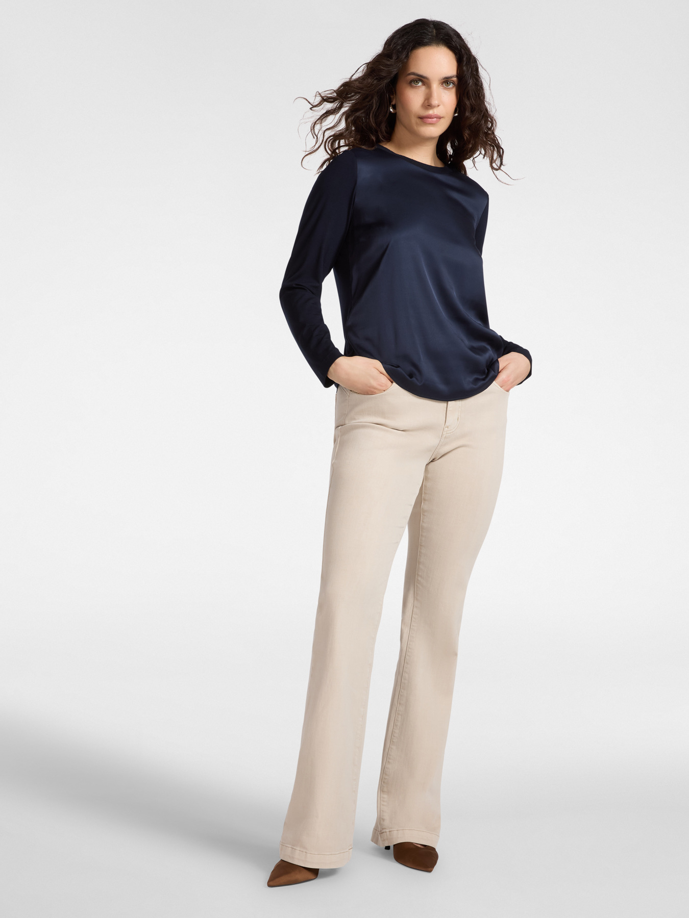 Two-fabric T-shirt image number 2