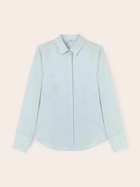 Mixed cotton poplin shirt