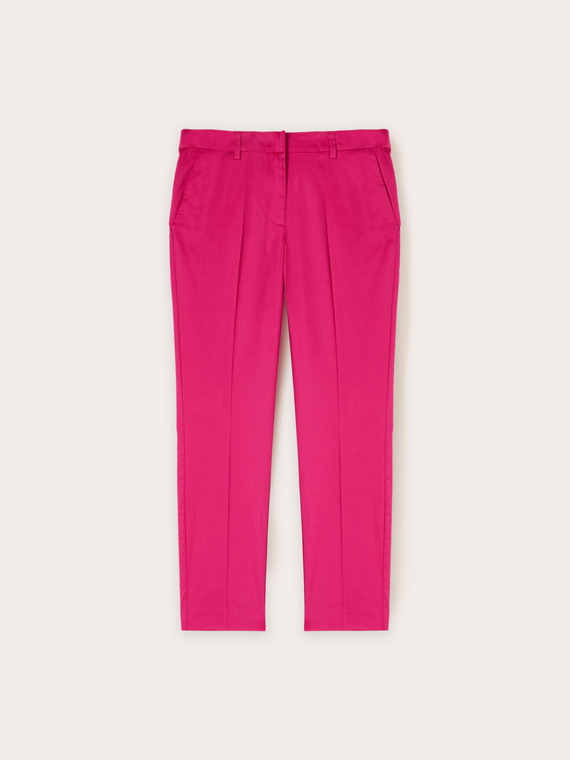 Regular cotton trousers
