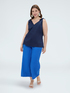 Cropped viscose trousers image number 4