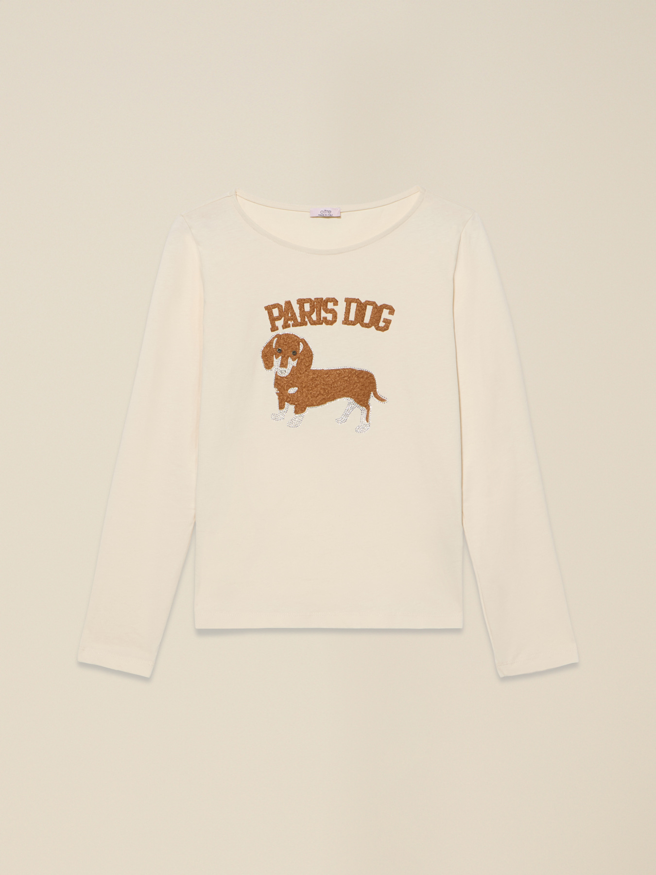 T-shirt with print and appliqués image number 3