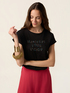 Tricou din jerseu cu broderie cu litere image number 0