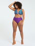 Bikini mit tropischem Print und Bund in der Taille image number 5