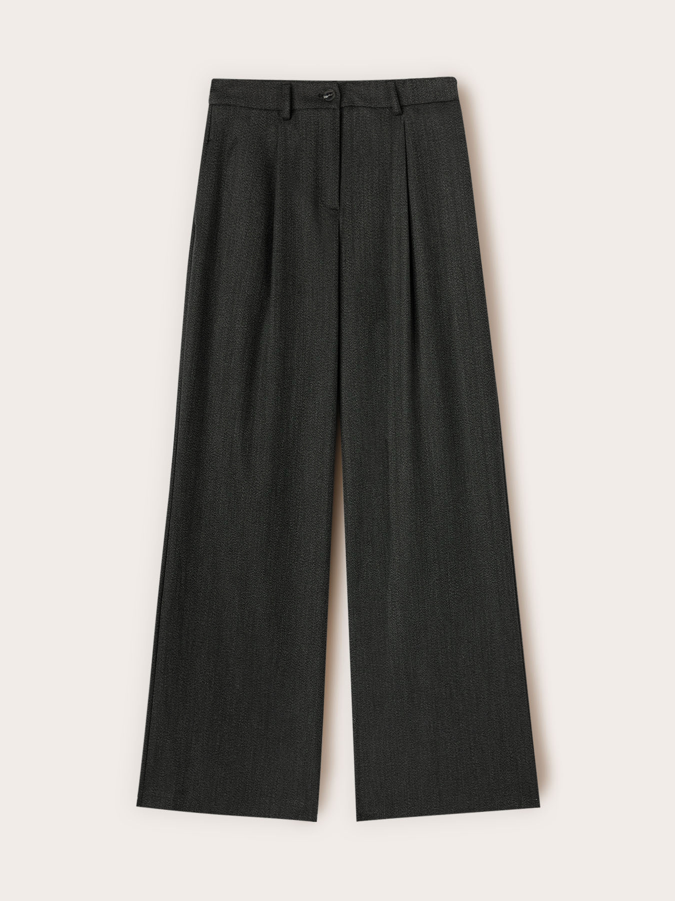 Palazzo pants in yarn-dyed fabric image number 3