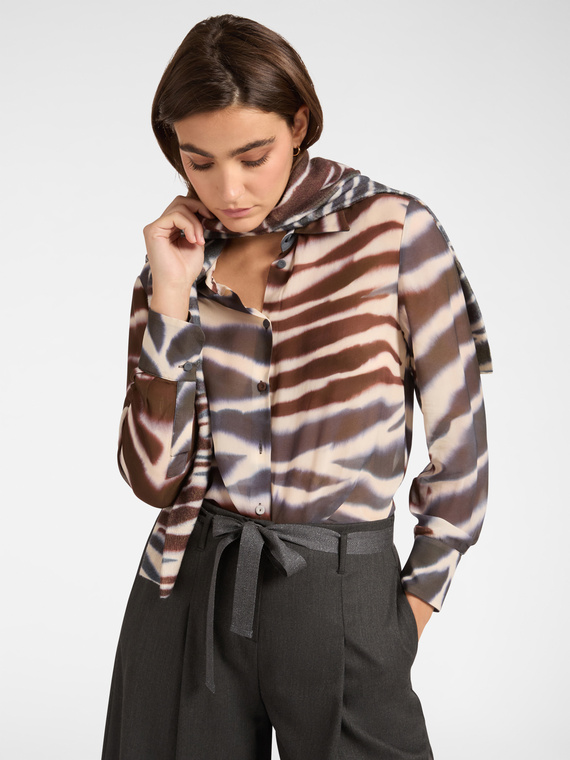 Camicia stampata animalier