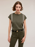 T-shirt with crochet passementerie image number 2