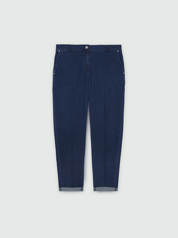 Ballon-Jeans mit schräg geschnittenen Taschen