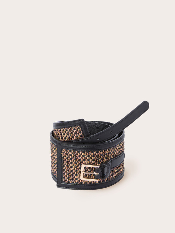 Ceinture large effet natté
