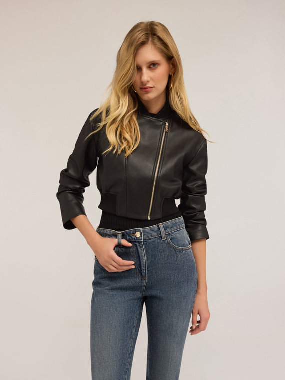 Kurze Bikerjacke