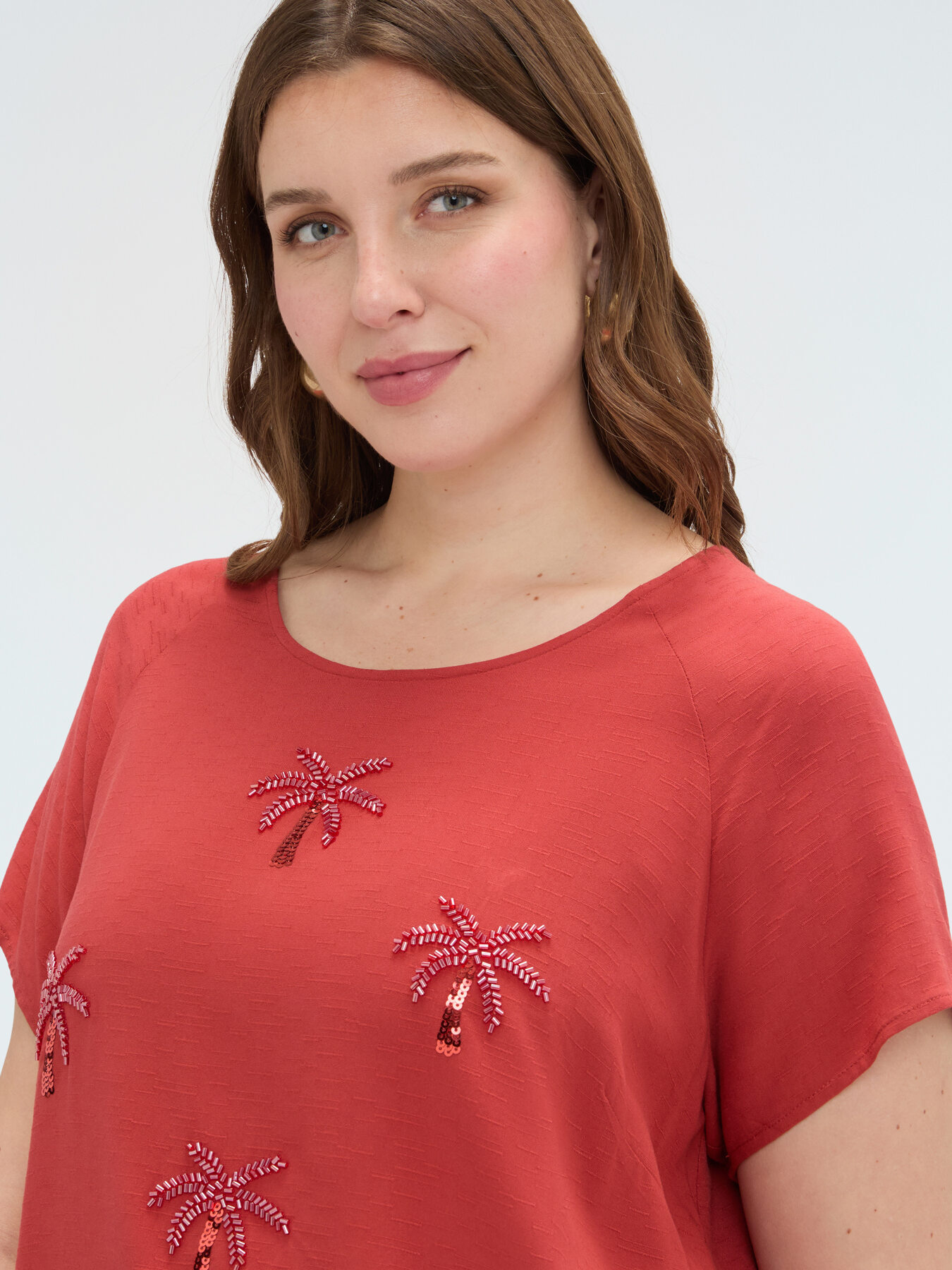 Top with sequin embellishments and bow image number 0