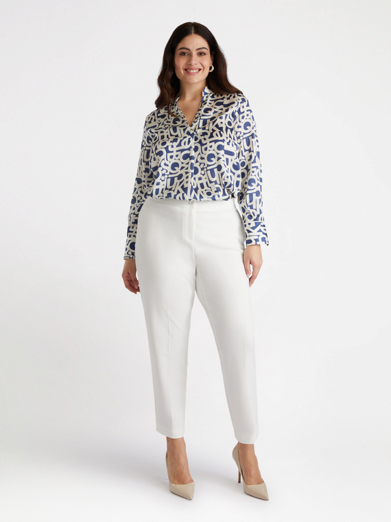 Bluse mit Lettering-Druck
