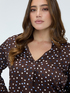 Blusa a pois in raso di viscosa image number 0