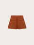 High-waisted shorts with pleated detail image number 4