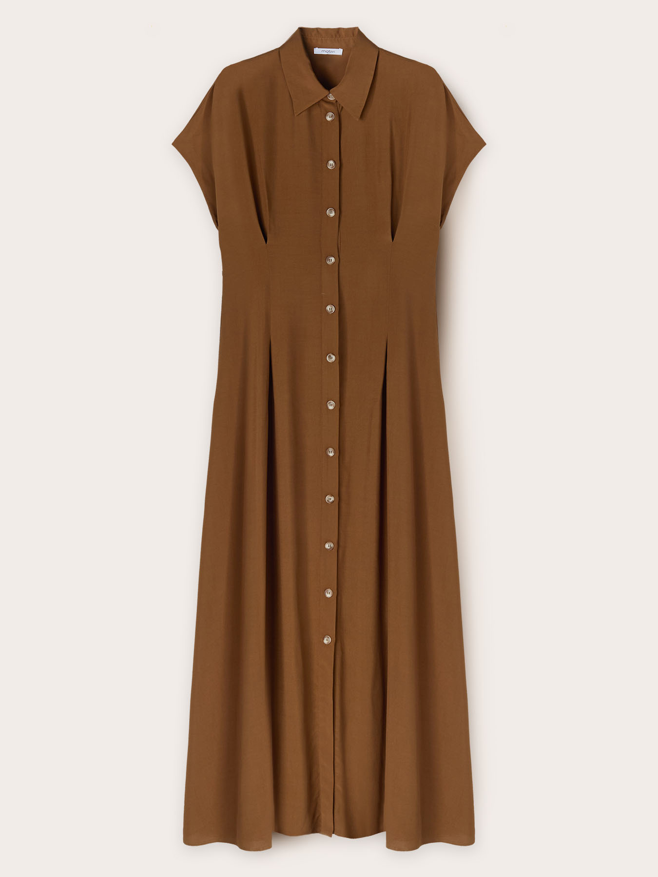 Vestito lungo chemisier in viscosa image number 4