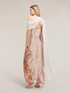 Long satin dress with stole image number 4