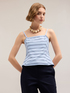 Top tip corset din poplin în dungi image number 0