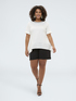 Jersey t-shirt with crochet detail image number 2