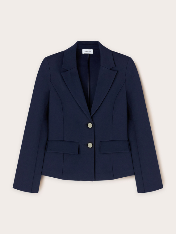 Unlined blazer in milano stitch