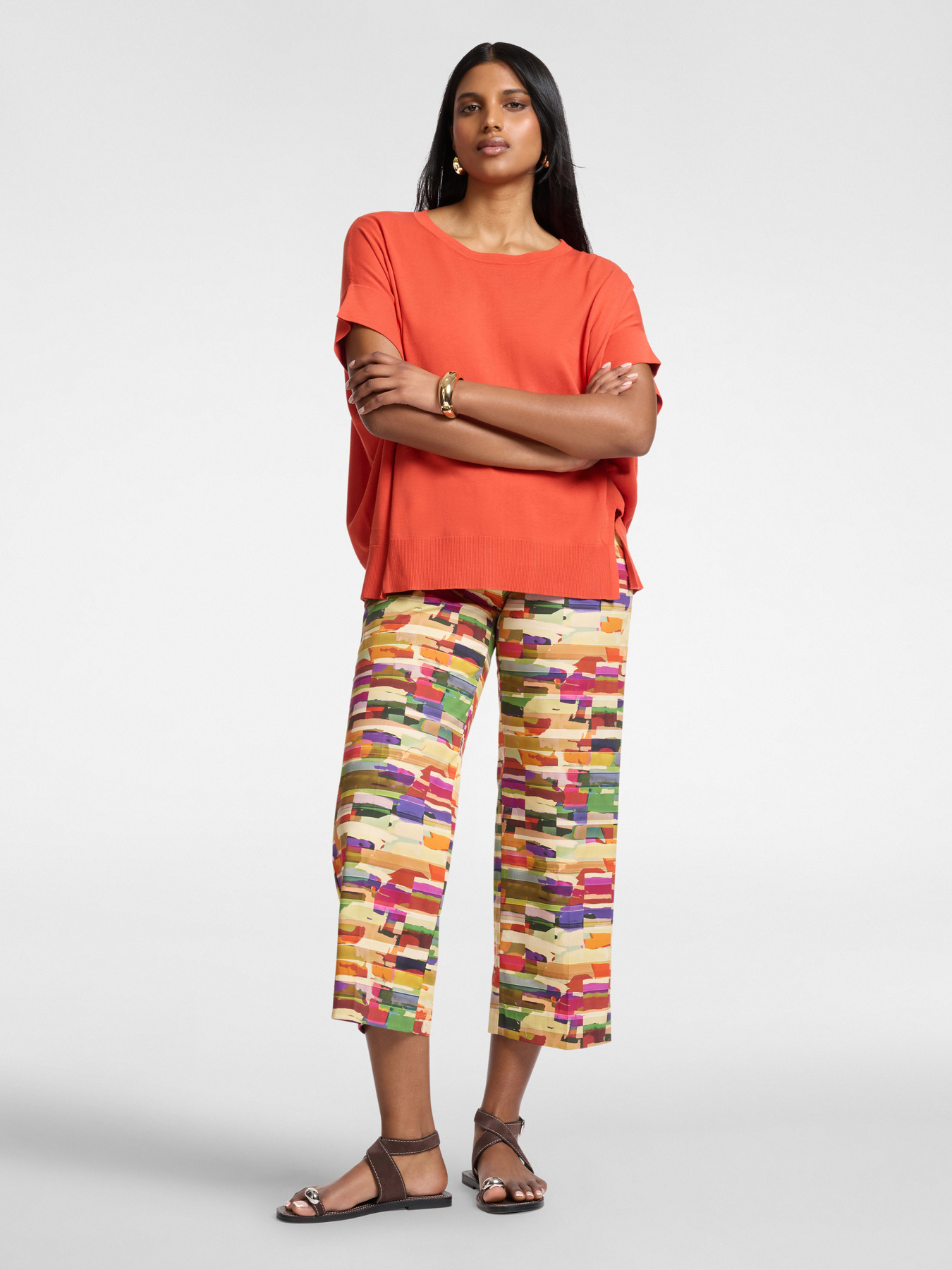 Maglia boxy in cotone e modal image number 2