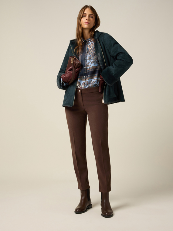 Pantaloni regular in fustagno