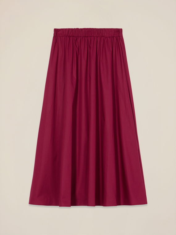 Midi skirt in poplin