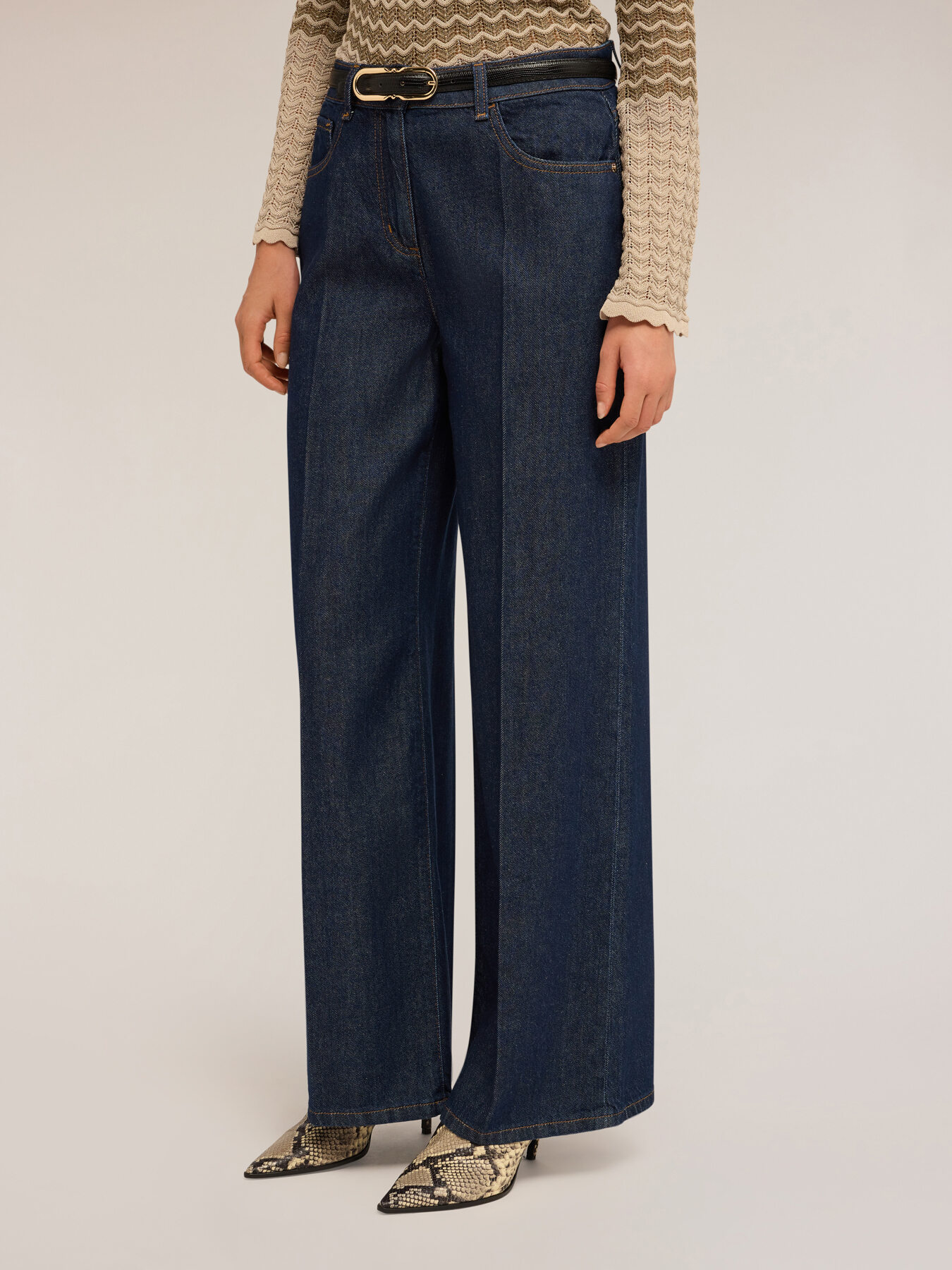 Jeans mit weitem Bein und lässiger Passform aus TENCEL™-Mischgewebe image number 0