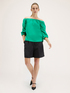 Blusa con scollo elastico off-shoulder image number 2