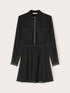 Short embroidered dress with pleated skirt image number 4