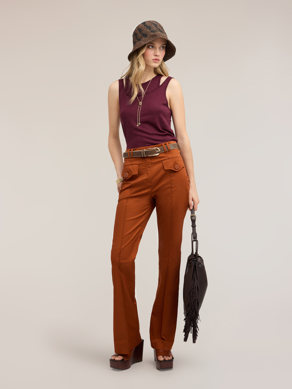 Flare pants with pockets