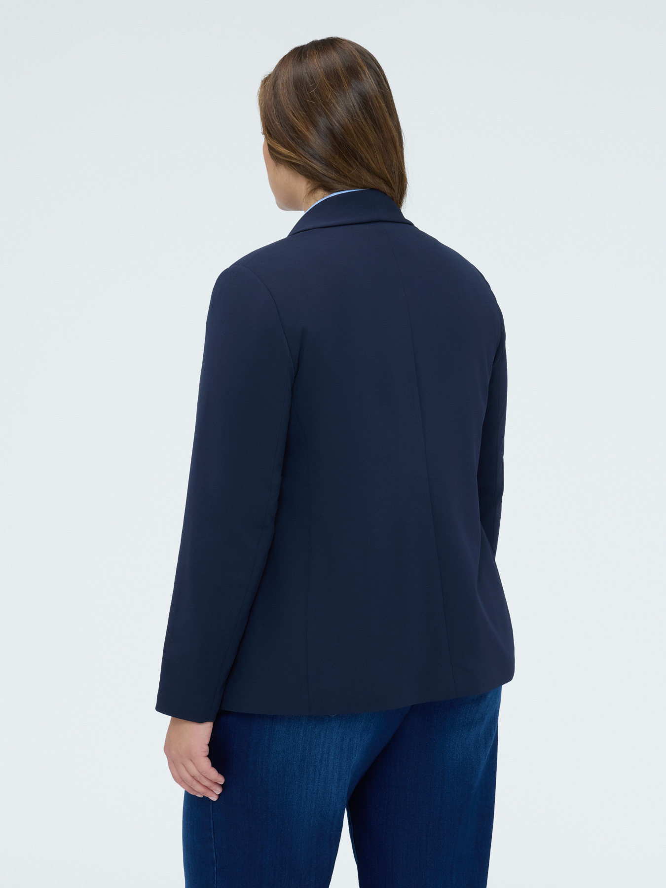 Blazer fitted in tessuto stretch image number 1